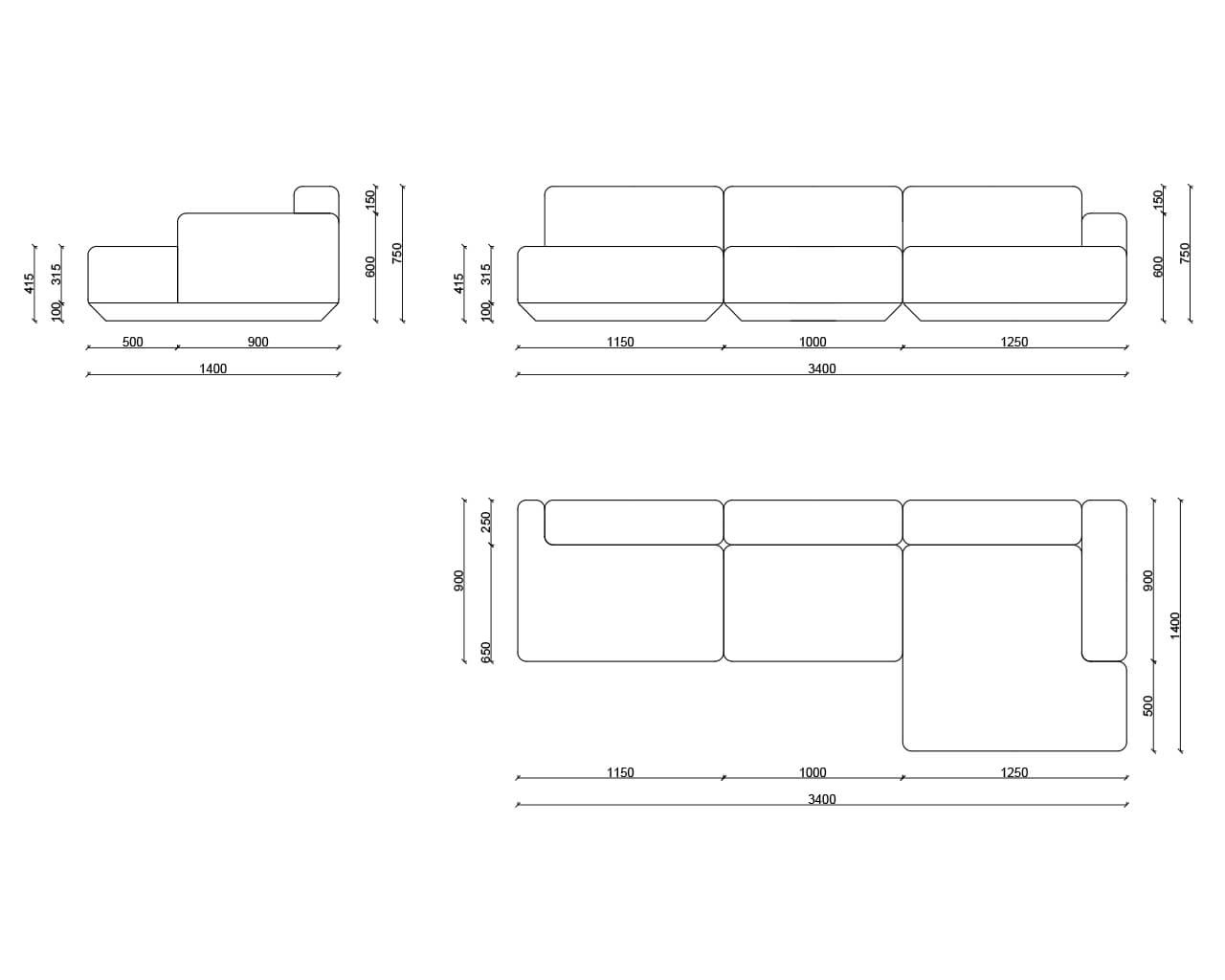 001 Диван с оттоманкой
