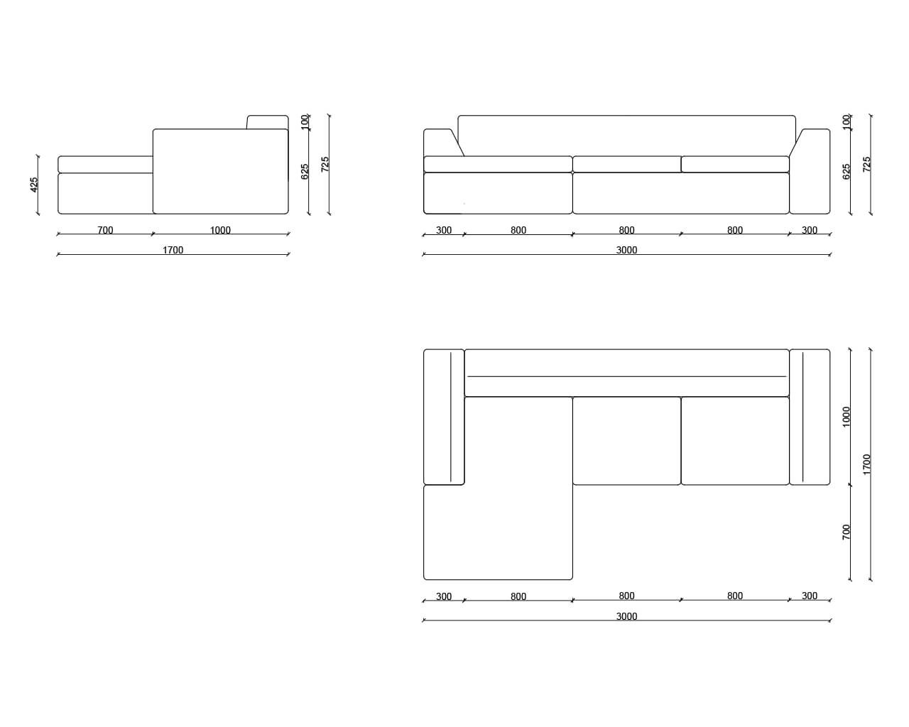 010 Диван с оттоманкой